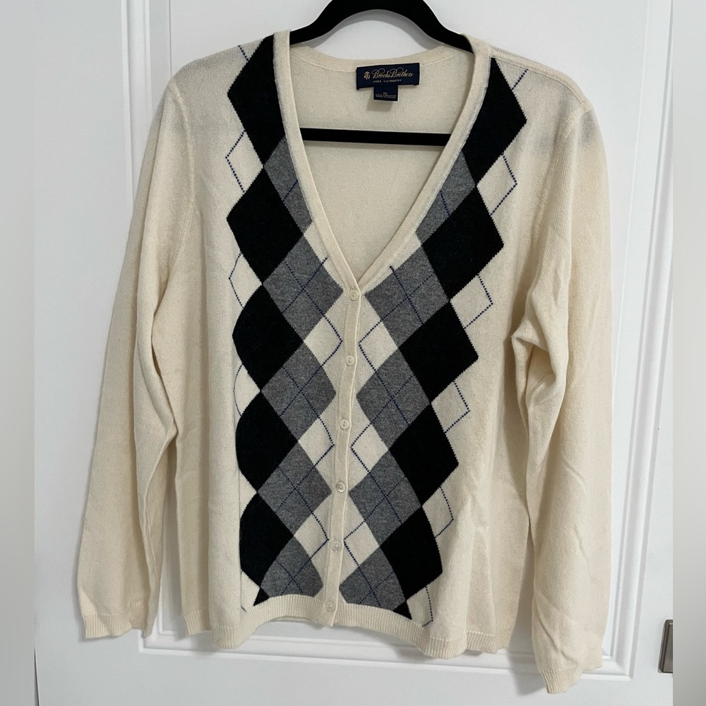 NWOT - Brooks Brothers Women’s 100% Cashmere Buttoned Cardigan- Size XL